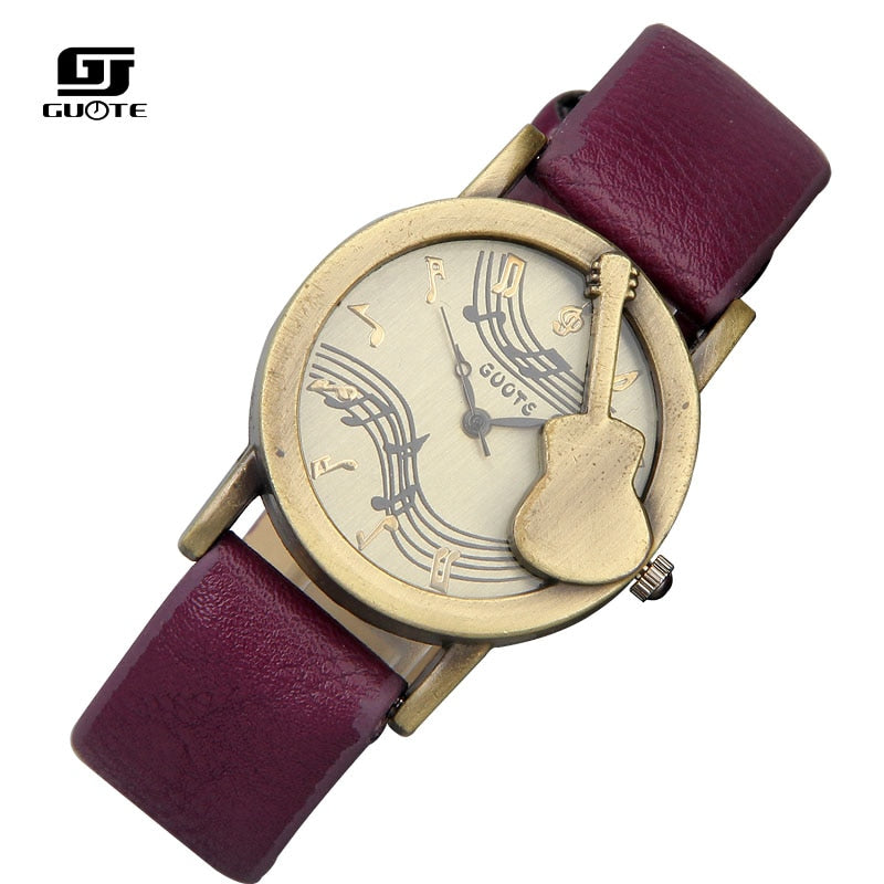 Women Fashion Tuitar Music Casual Watch