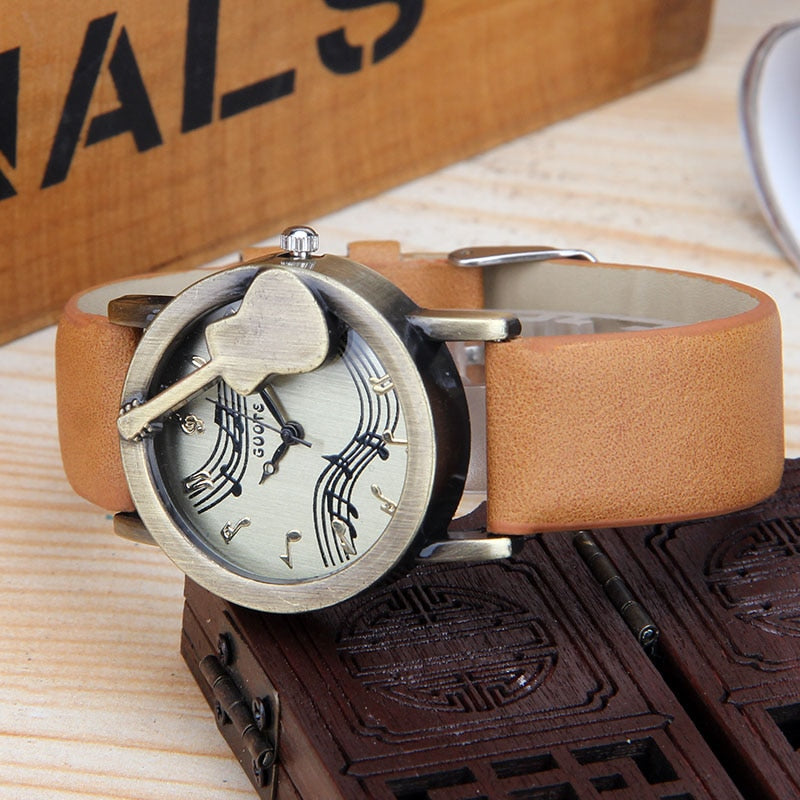 Women Fashion Tuitar Music Casual Watch