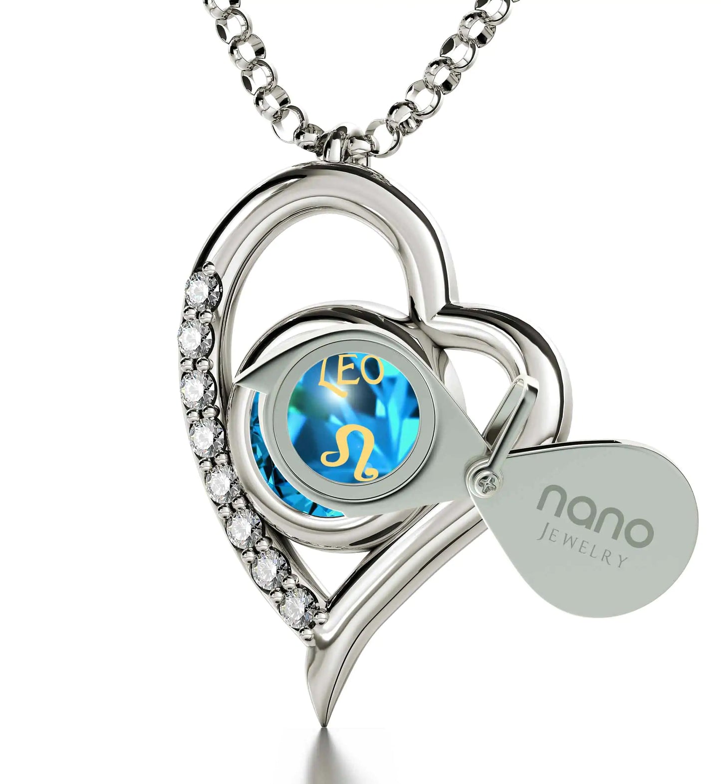 Sterling Silver Zodiac Heart Pendant